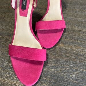 Zara Hot Pink Heeled Sandal